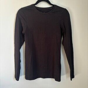 Pact Cool Stretch Fitted Long Sleeve Basic Black Tee
